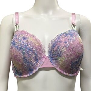 Victoria's Secret Watercolor Pastel Lace Push-Up Bra 38D